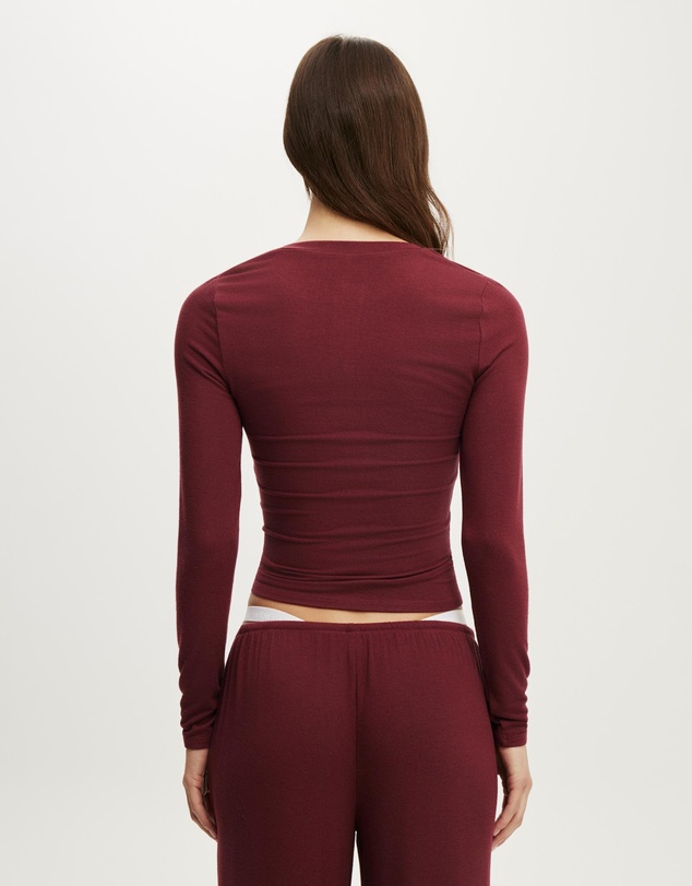 Cotton On Body - Super Soft Henley Long Sleeve Top