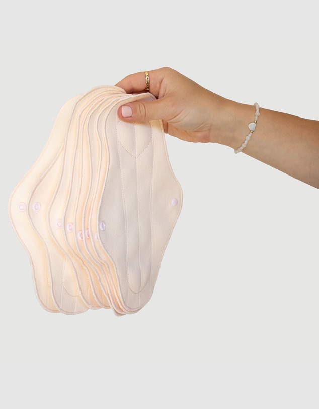 B Free Intimate Apparel - Ultra Thin Long Reusable Panty Liner With Wings - 10 Pack
