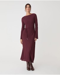 Forcast - Quinn Bias Tie Waist Dress