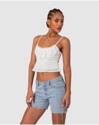 EDIKTED - Wendy Tie Back Lacey Top