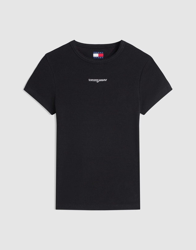 Tommy Jeans - Slim Script Rib SS Tee