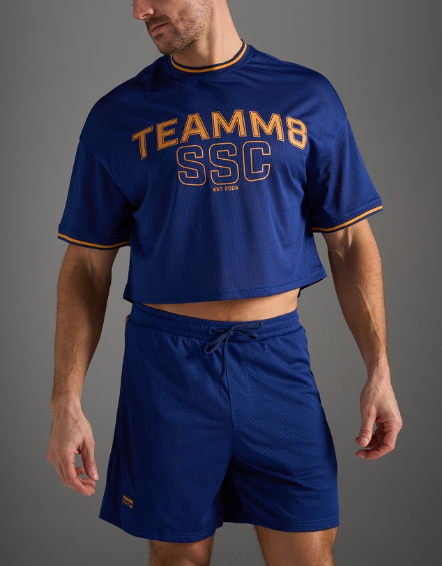 TEAMM8 - S.S.C. Fraternity Drop Sleeve Crop Tee