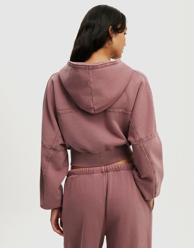 Cotton On Body Active - Active Raw Edge Zip Through Hoodie