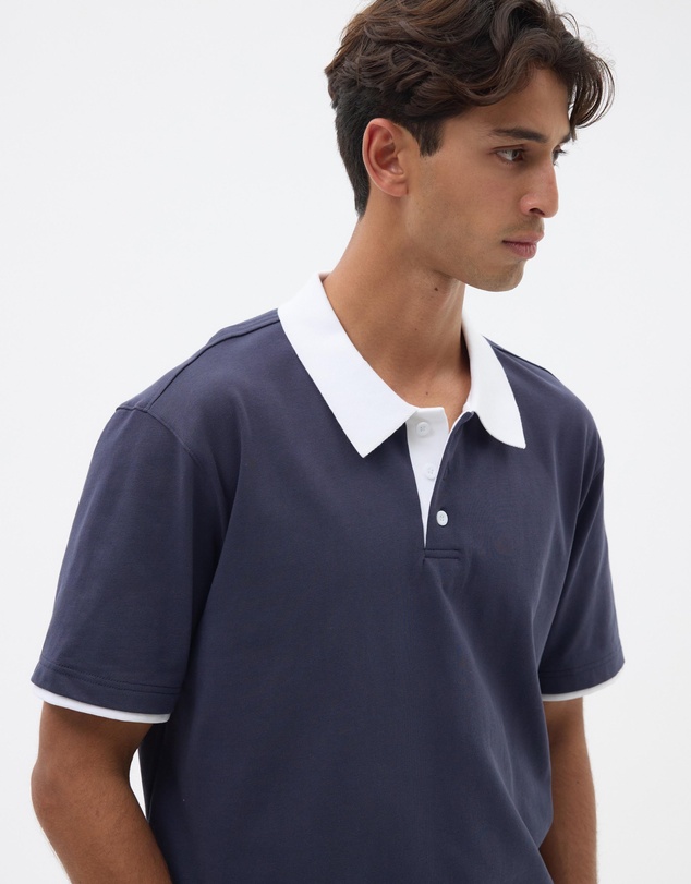 AERE - Contrast Short Sleeved Polo