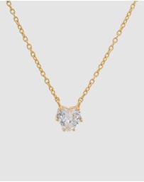 Georgini - GEORGINI MIDNIGHT VELVET BABY HEART NECKLACE GOLD