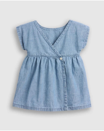GAP - MFD Embroidered Shoulder Dress - Babies