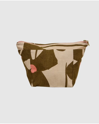 Mosey Me - Olive Poppy Cosmetic Bag