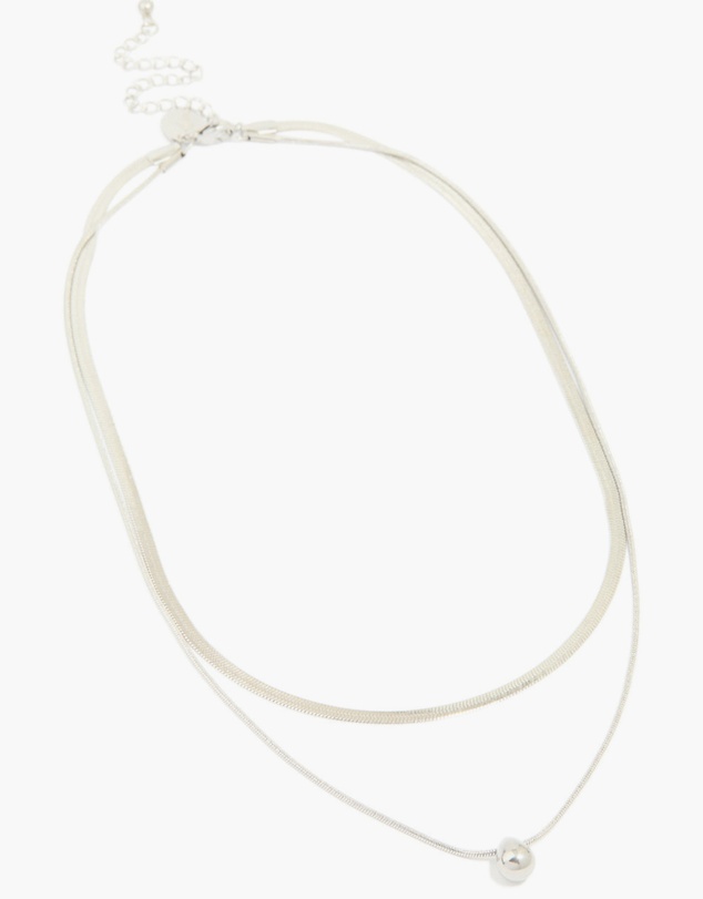 Lovisa - Waterproof Stainless Steel Chain & Pebble Layered Necklace