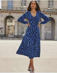 Sosandar - Morocco Print Split Detail Dress