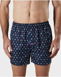 Mitch Dowd - Diamond Blue Cotton Boxer Shorts 3 Pack - Navy