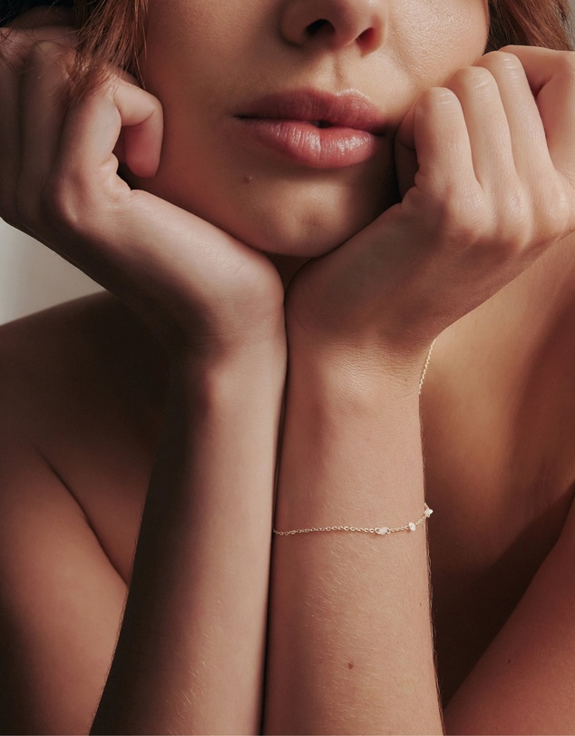 SAINT VALENTINE - Floating Stone Bracelet - Silver