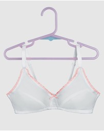 Royce Lingerie - My First Bra Pure Cotton & Lace Bra 2 Pack