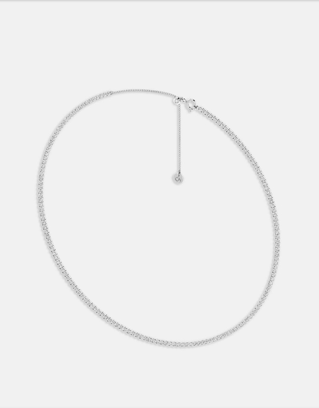 CA Jewellery - Tennis Necklace Silver White