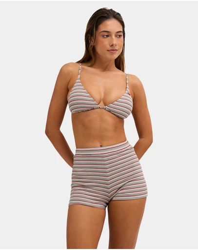 Roxy - Womens Sunset Stripe Shorty Bikini Bottom