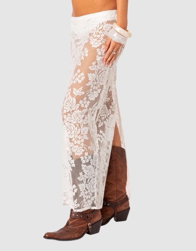 EDIKTED - Bess Sheer Lace Maxi Skirt