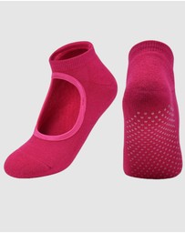 High Heel Jungle - Peek Yoga Pilates Grip Socks - 3 Pack