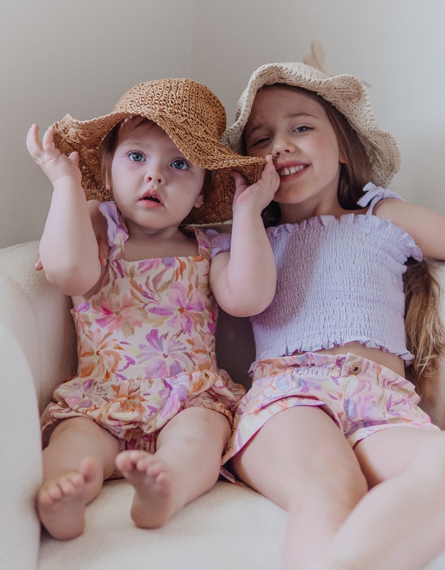 WITH LOVE FOR KIDS - Cotton Muslin Frill Playsuit - Babies