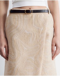 & Other Stories - A-line Jacquard Midi Skirt