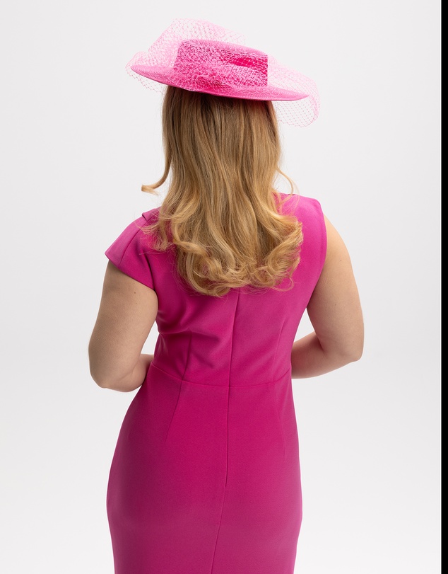 Morgan & Taylor - Danika Racewear Boater in Hot Pink