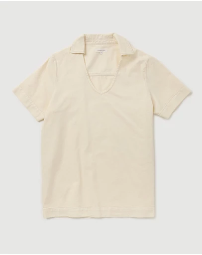 Revibe - Repaired Assembly Label Cotton Denim Short Sleeve Shirt