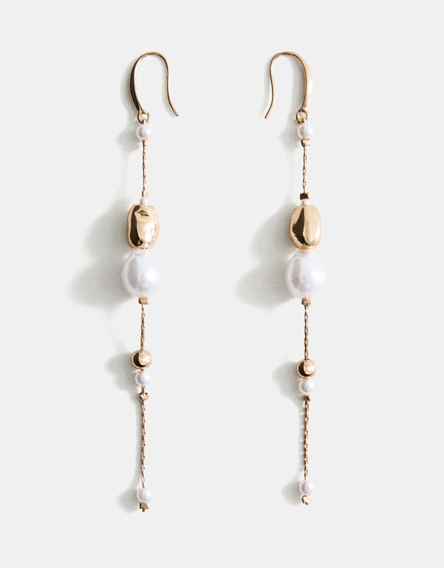 M.N.G - Combined Pearl Drop Earringss