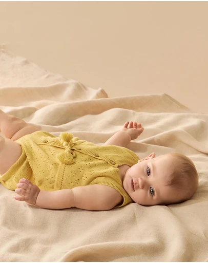 Wilson & Frenchy - Organic Knitted Tie Bodysuit - Babies