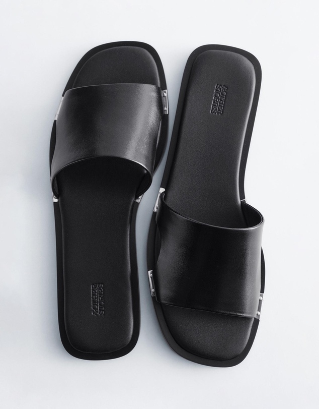 & Other Stories - Metal-Detail Leather Slides