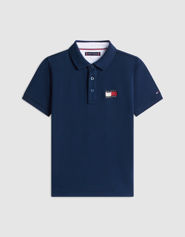 Tommy Hilfiger - Boys Regular Fit Wavy Flag Polo Shirt - Kids