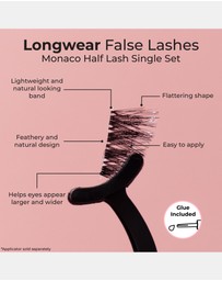 MCoBeauty - Longwear False Lashes Natual Half Lash Single Set - Monaco
