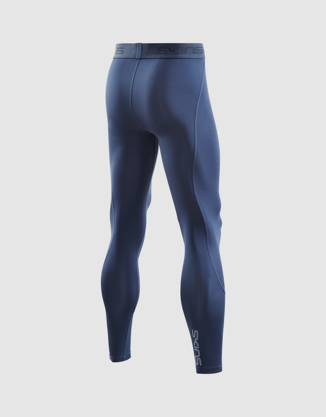 SKINS - SKINS Compression Men's Series-2 Gym Clothing Long Tight Navy Blue