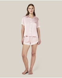 Papinelle - Annabelle Satin Lace Boxer PJ Set