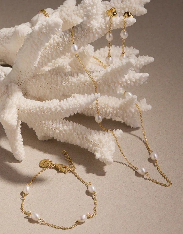 Najo - Tidal Whisper Yellow Gold Pearl Bracelet
