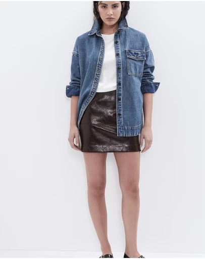 UNISON - Patent Mini Skirt