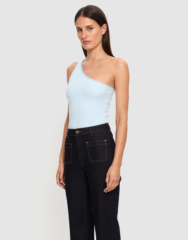 KIVARI - Tallulah One Shoulder Rib Tank