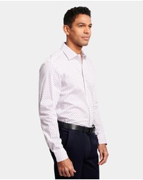 Brooksfield - MODERN RETRO PRINT REG FIT BUSINESS SHIRT