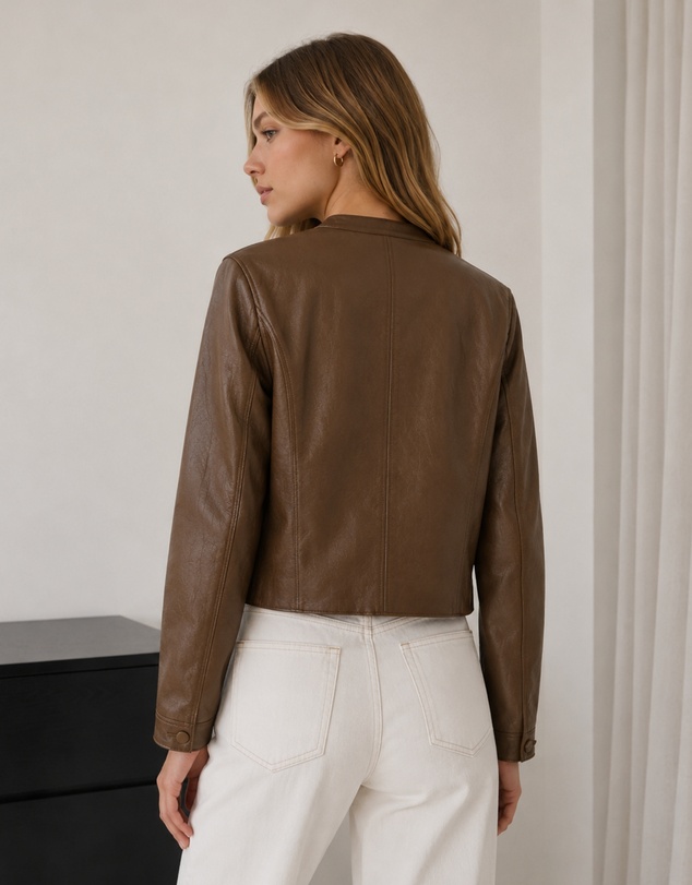 KAJA Clothing - Sage Leather Jacket