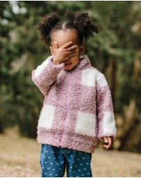 Kynd Baby - Sherpa Check Jacket in Dusty Lilac