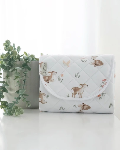 Living Textiles - Waterproof Travel Change Mat - Fawn Fables