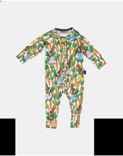 Kip&Co - Carrot Joy Organic Long Sleeve Zip Romper - Babies