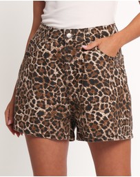 Petal & Pup - Hemima High Waist Shorts - Leopard