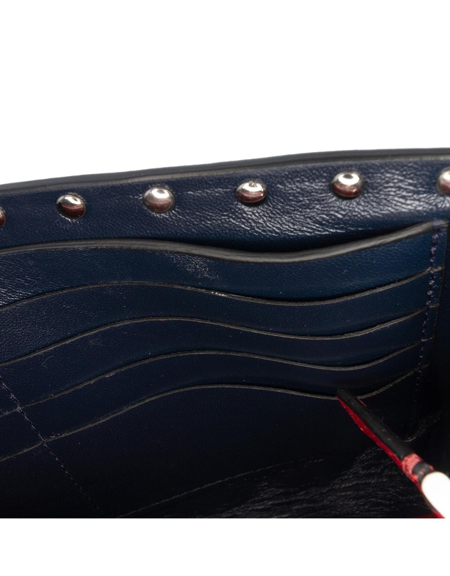 Pre-Loved by Azura Reborn - Pre-Loved Quilted Lambskin Free Rockstud Spike Wallet On Chain