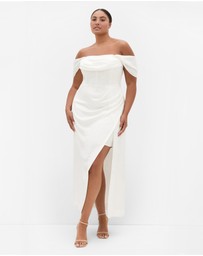 City Chic - Plus Size Forbidden Love Maxi Dress - ivory