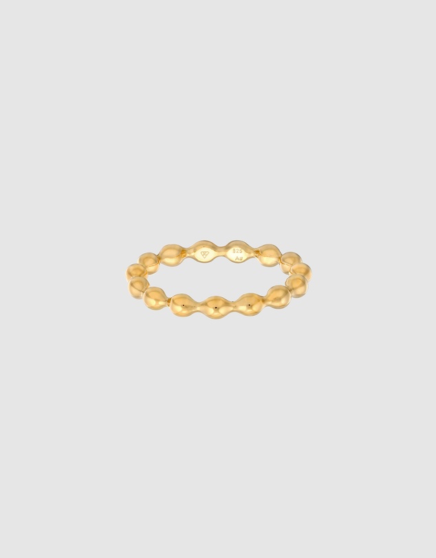 Elli Jewelry - Bubble Band Ring in Gold-Plated 925 Silver