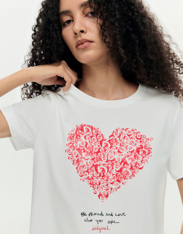 Desigual - Short-sleeve heart T-shirt