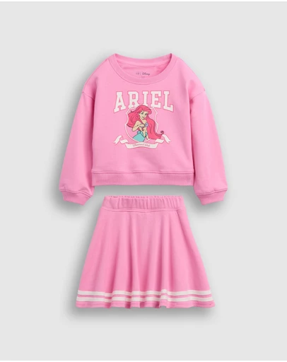 GAP - GAP x Disney French Terry Logo Crew Sweat and Skort Set - Babies-Kids