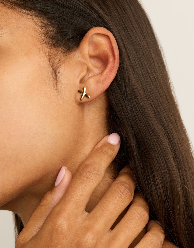 Najo - Kiss Stud Gold Earring