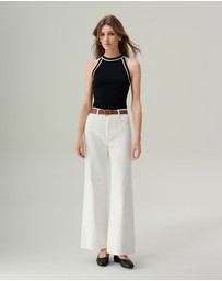 IDA+S - Eleanor White Wide Leg Jeans