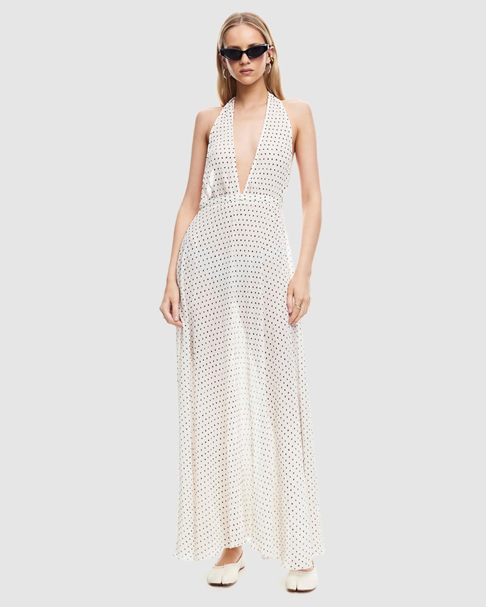 geo maxi dress Strawberry Pink Geo Print V-neck Maxi Dress – HannaBanna Clothing