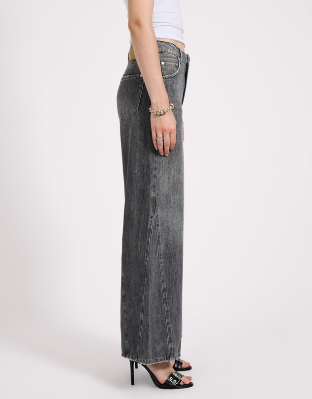 ONE TEASPOON - Cruisers Mid Waist Bootcut Flare Denim Jeans - Charcoal Grey