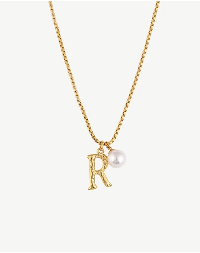 Zahar - Pearl Letter R Necklace